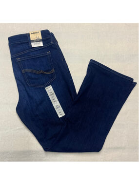 Women's Ariat Blue High Rise Boot Cut Jeans Size 34R NWT
